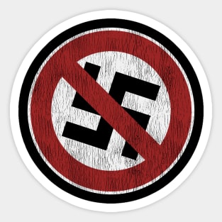 Vintage No Nazis Sticker
